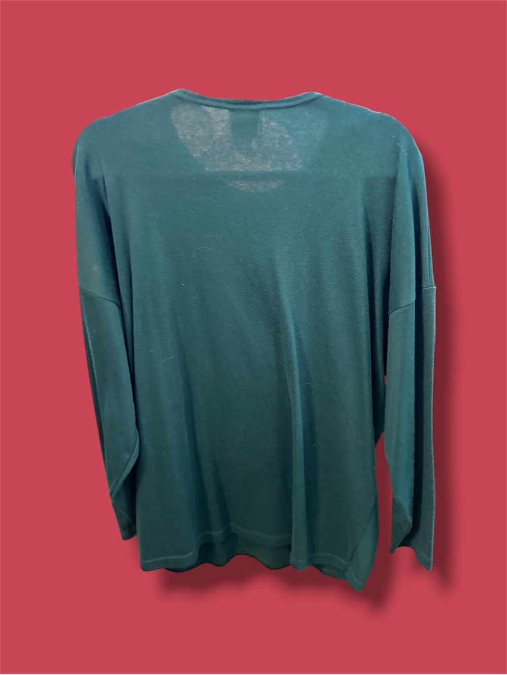 Teal Tribal Heart Graphic Long-Sleeve Sweatshirt Made in the USA - Picture 3 of 7